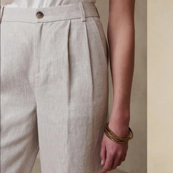 Palma Straight-Leg Linen Pant